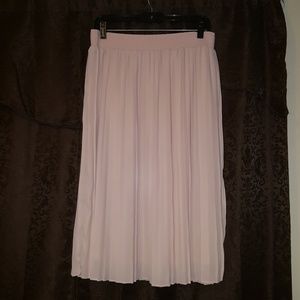 Pleated Blush Pink Skirt